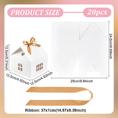 House Shape Cardboard Candy Storage Box CON-WH0084-89A-1