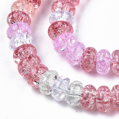 Transparent Crackle Glass Beads X-GLAA-S192-003-1