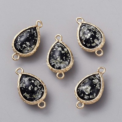 Resin Imitation Shell/Opal Connector Charms RESI-WH0035-61D-1