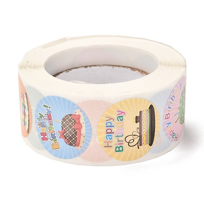 Birthday Themed Pattern Self-Adhesive Stickers DIY-E023-08F-1