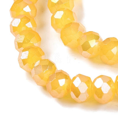 Baking Electroplate Glass Beads Strands DGLA-A039-J10mm-B13-1