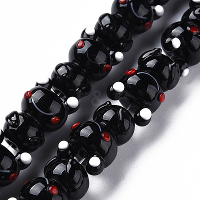 Handmade Bumpy Lampwork Beads Strands LAMP-T007-16A-1