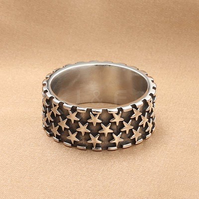 Punk Style 304 Stainless Steel Finger Rings for Men FS-WG83721-05-1