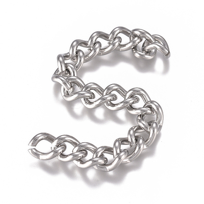 Tarnish Resistant 201 Stainless Steel Chain CHS-G017-15P-1