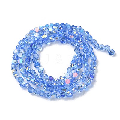 Transparent Electroplate Glass Beads Strands GLAA-Q099-A01-05-1