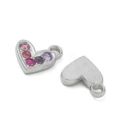 304 Stainless Steel Rhinestone Pendants SA-CBA49D2-09P-1
