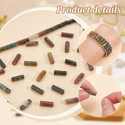 2 Strands Natural Indian Agate Beads Strands G-PH0002-41-1