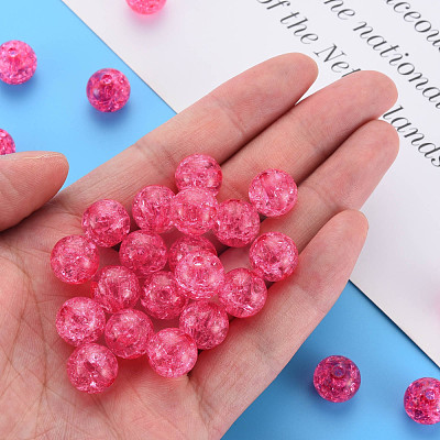 Transparent Crackle Acrylic Beads MACR-S373-66A-N09-1