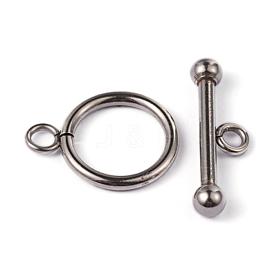 Non-Tarnish 304 Stainless Steel Ring Toggle Clasps X-STAS-L176-13P-1