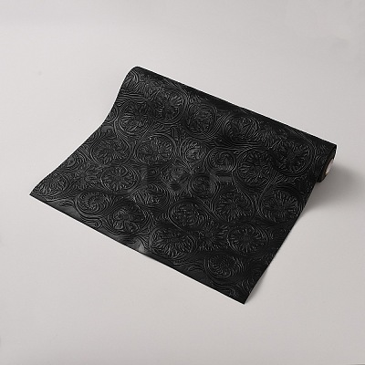 Flower Pattern PVC Leather Fabric DIY-WH20076-42B-1