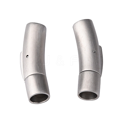 Tarnish Resistant Column 304 Stainless Steel Bayonet Necklace Clasps STAS-I013-6mm-B-1