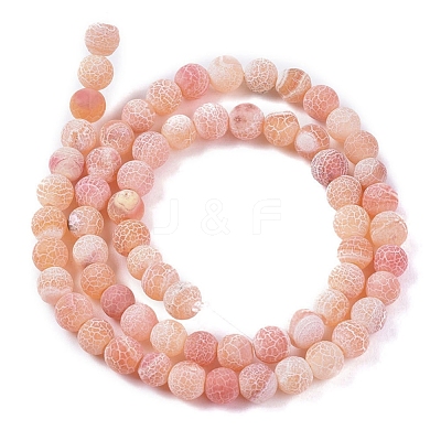 Natural Weathered Agate Beads Strands G-L534-07-6mm-1