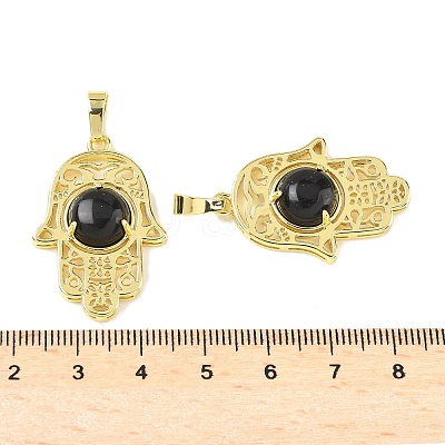 Natural Obsidian Pendants G-F786-07G-31-1