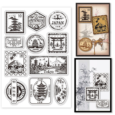 Summer Theme PVC Plastic Clear Stamps DIY-WH0631-0328-1