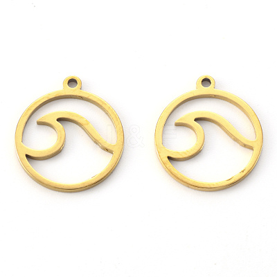 PVD Vacuum Plating 201 Stainless Steel Pendants STAS-N092-95G-1