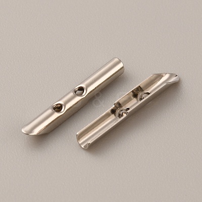 500Pcs Brass Folding Crimp Ends KK-WH0058-08A-P-1