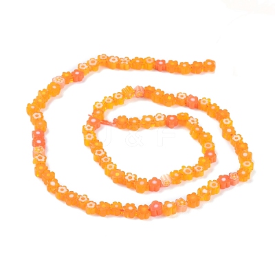 Handmade Millefiori Glass Bead Strands X-LAMP-J035-4mm-08-1