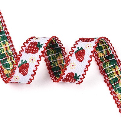 Polyester Strawberry Ribbon OCOR-T016-04B-1