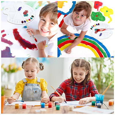 Plastic Paint Palettes with Thumb Hole DIY-GA0001-62-1