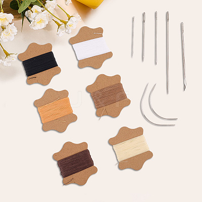 6 Bundles 6 Colors Waxed Cotton Cords OCOR-CY0001-96-1