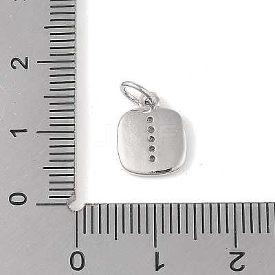 Rack Plating Brass Micro Pave CLear Cubic Zirconia Charms KK-E110-14P-I-1