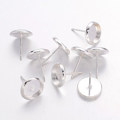 Brass Stud Earring Settings LS-IFIN-Q006-S-1
