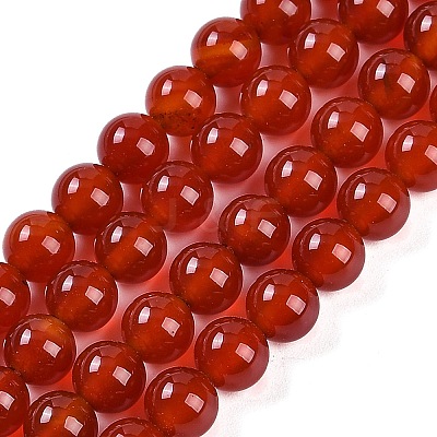 Natural Carnelian Beads Strands G-G338-6mm-01-1