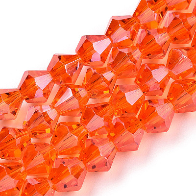 Electroplate Glass Beads Strands EGLA-Q118-6mm-A02-1