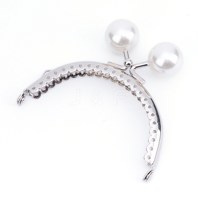 Iron Purse Frame Handle with Solid Color Acrylic Beads FIND-Q038P-D01-1