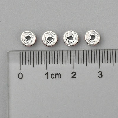 Brass Grade A Rhinestone Spacer Beads RB-A014-Z6mm-27S-1