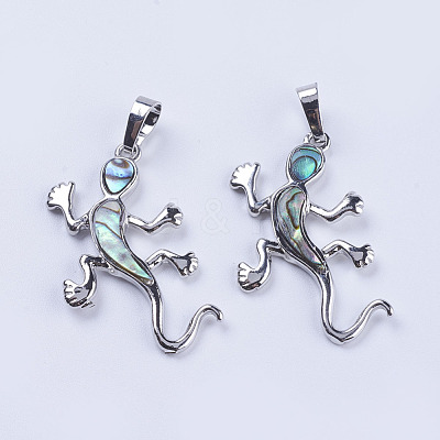 Abalone Shell/Paua Shell Pendants SSHEL-L008-08P-1