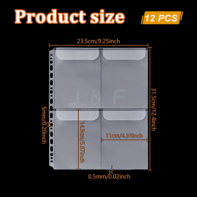 PVC Plastic Album Binder Refill Pages FIND-WH0173-118B-1