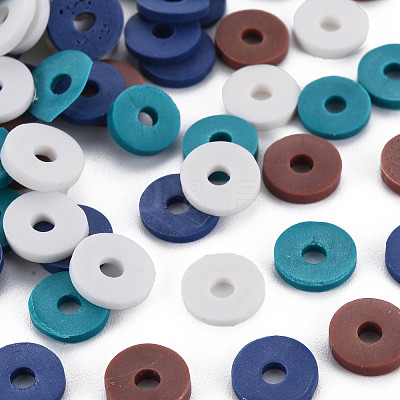 4 Colors Handmade Polymer Clay Beads CLAY-N011-032-17-1