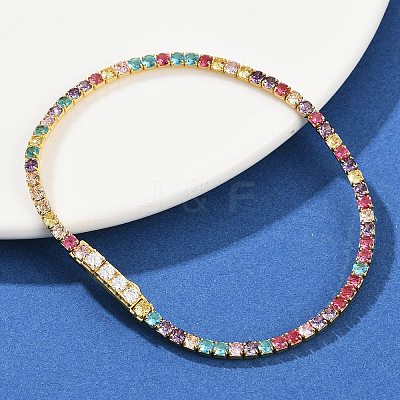 925 Sterling Silver Micro Pave Cubic Zirconia Tennis Bracelets for Women BJEW-C117-01A-G01-1