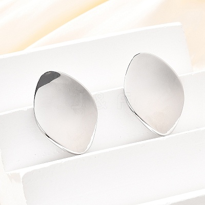304 Stainless Steel Stud Earrings EJEW-D319-09B-P-1