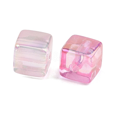 UV Plating Transparent Acrylic Beads MACR-K361-37-1