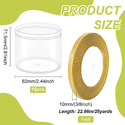 16pcs Transparent Plastic Box with Lid CON-FG0001-13-1