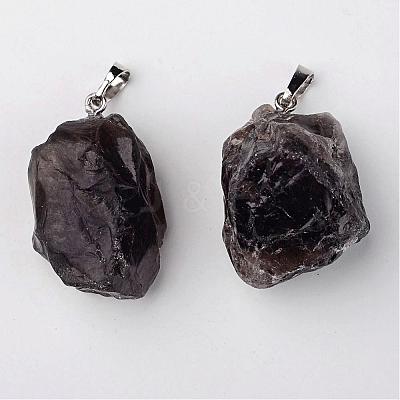 Natural Smoky Quartz Pendants G-G884-A03-1