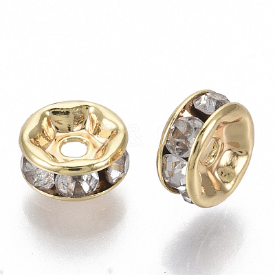 Brass Micro Pave Cubic Zirconia Spacer Beads KK-S348-479-NF-1