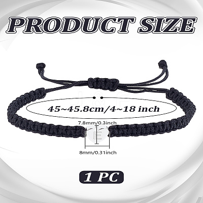 1Pc Adjustable Nylon Cord Braided Bracelets for Women Men BJEW-LP0001-34E-P-1