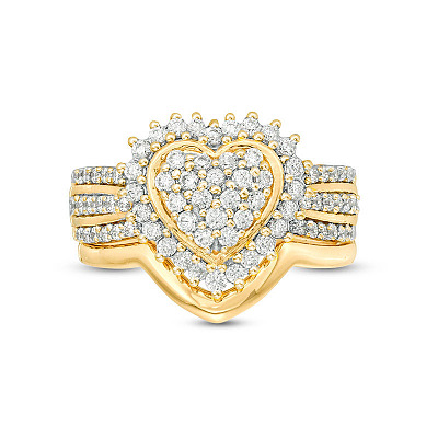 2Pcs Alloy with Crystal Rhinestone Finger Rings FS-WG59BB6-01-1