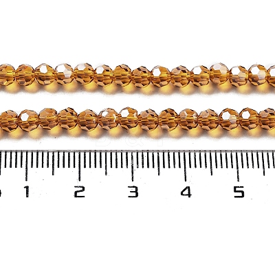 Electroplate Transparent Glass Beads Strands EGLA-A035-T4mm-A04-1