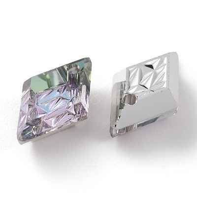 Embossed Glass Rhinestone Pendants GLAA-J101-04A-001VL-1