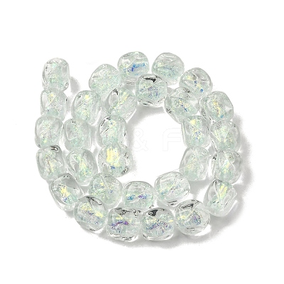 Handmade Foil Lampwork Beads Strands FOIL-C002-01E-1