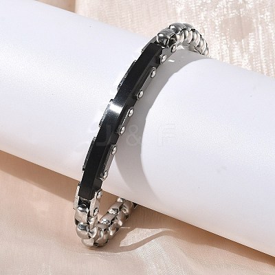 201/304 Stainless Steel Box Chain Bracelets for Unisex BJEW-F522-03EB-1