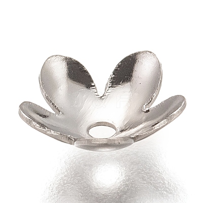 5-Petal 304 Stainless Steel Bead Caps X-STAS-I176-11P-A-1