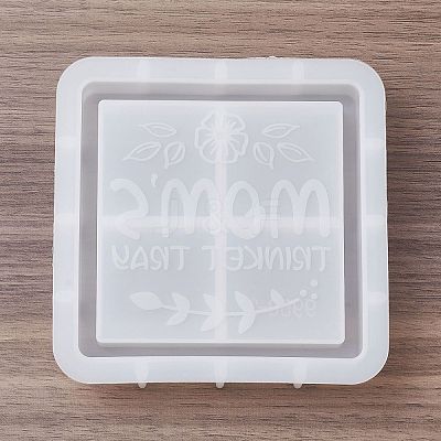 Square Mother's Day Word MOM DIY Tray Silicone Molds LS-DIY-G112-02C-1