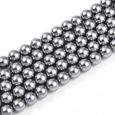Baking Paint Pearlized Glass Pearl Bead Strands HY-N002-5mm-A01-1