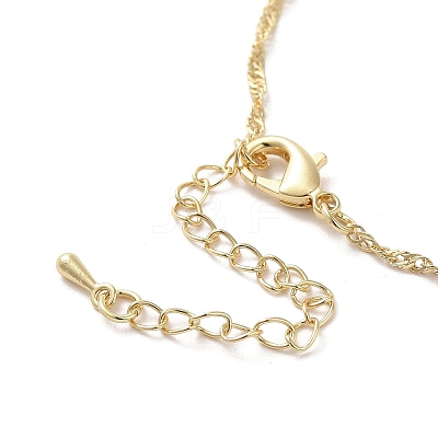 304 Stainless Steel Cross with Flower Pendant Necklaces for Women NJEW-A020-03H-G-1