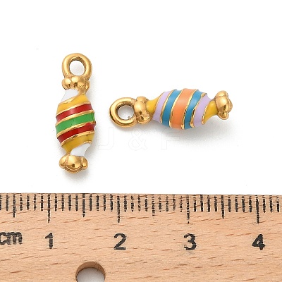 304 Stainless Steel Enamel Pendants STAS-K306-44G-1